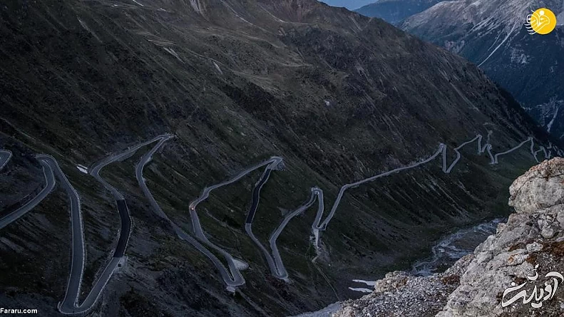 (تصاویر) خطرناکترین جاده جهان در دامنه آلپ